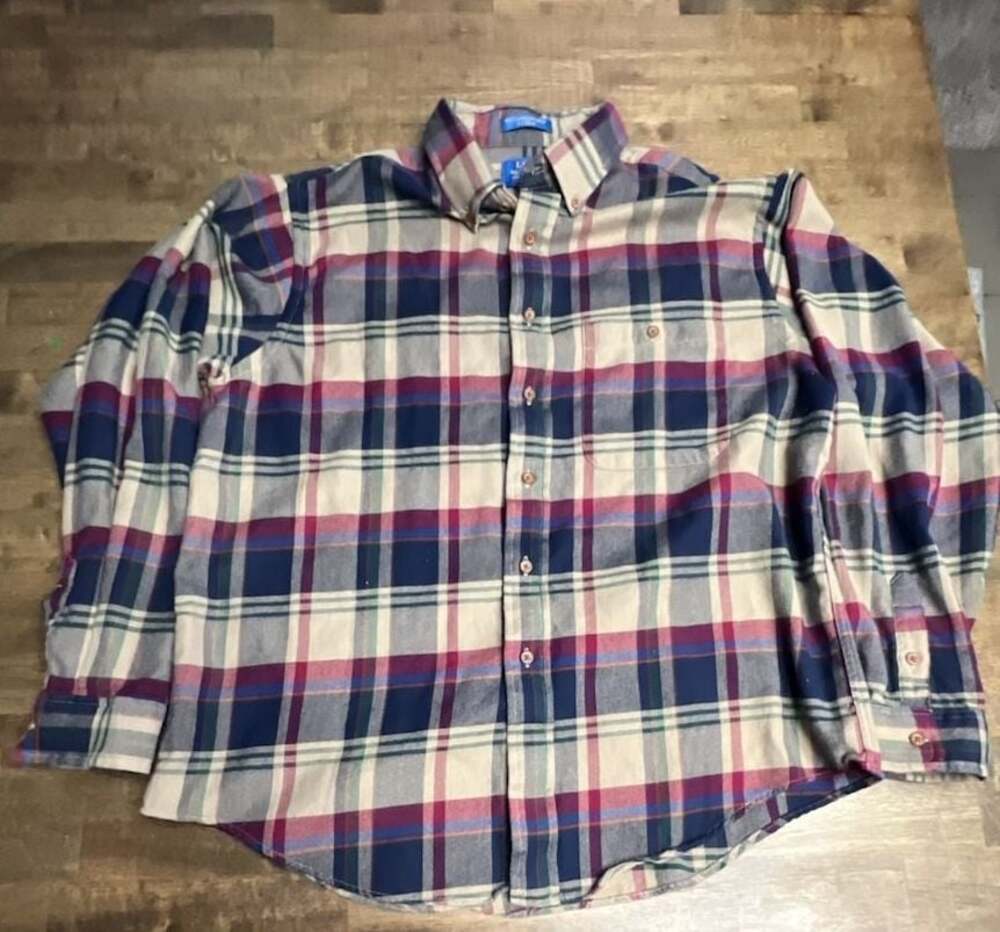 Vintage LOBO by Pendleton Plaid Long Sleeve Button Down Cotton Wool Shirt XL Mad